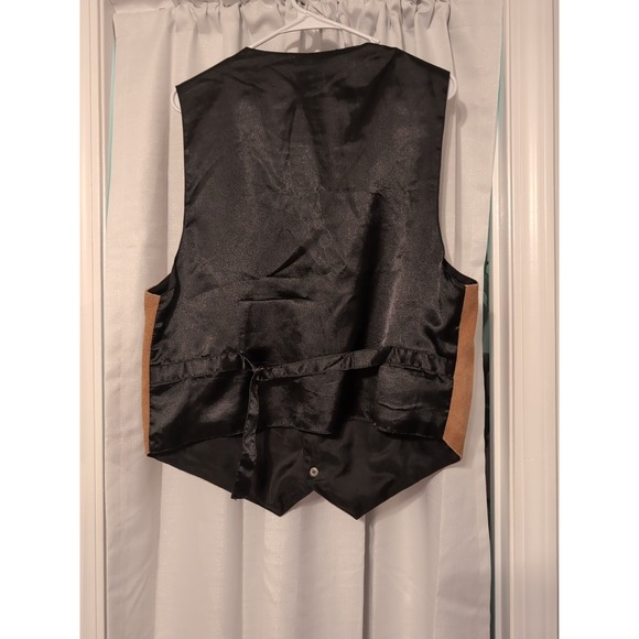 Tribes Suede Tan Leather‎ Vest Mens XL Metal Snaps Lined Cowboy Western - Picture 6 of 9